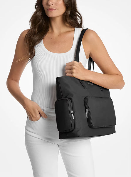 Cartera kahi nylon negra grande