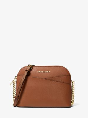 Crossbody MK café cadena dorada