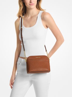Crossbody MK café cadena dorada