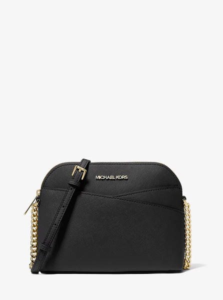 crossbody  MK negro letras y cadena Dorada