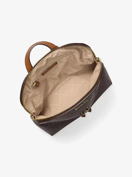 Mochila café monograma Dallas Medium
